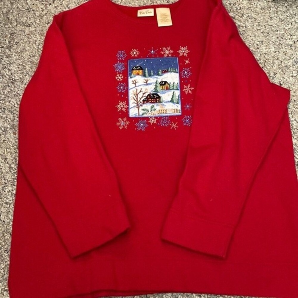 Vintage Bobbie Brooks holiday sweatshirt.  Let it snow! Size XL
